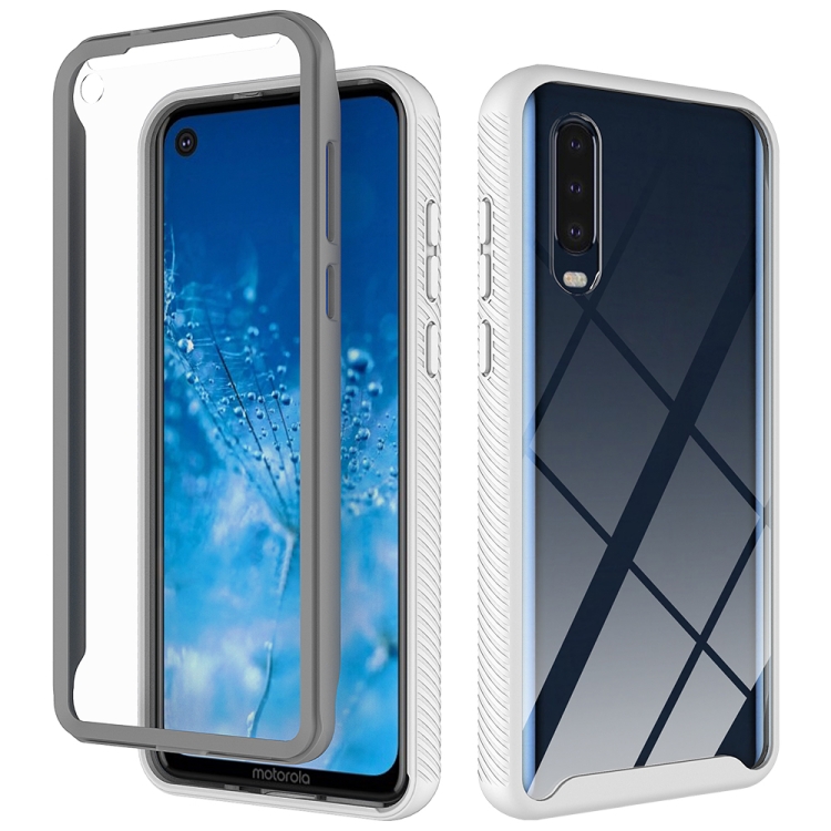 

For Motorola Moto G8 Starry Sky Solid Color Series Shockproof PC + TPU Protective Case(White)