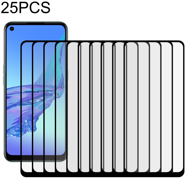 

For OPPO A33 (2020) 25 PCS Full Glue Full Screen Tempered Glass Film