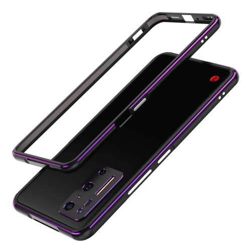 

For Smartisan Nut R2 Lens Protector + Metal Frame Protective Case(Black Purple)