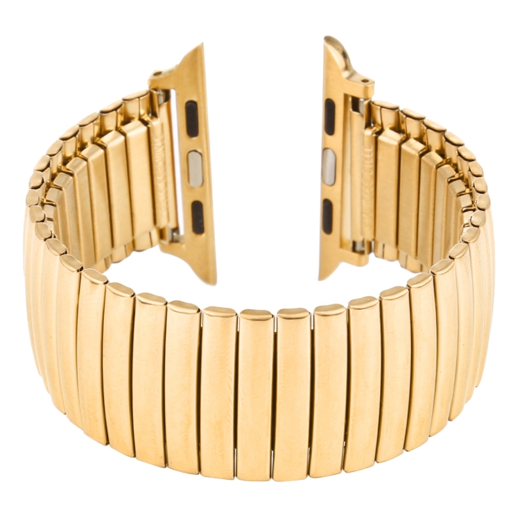 

Elastic Aluminum Watchband For Apple Watch Series 6 & SE & 5 & 4 44mm / 3 & 2 & 1 42mm(Gold)