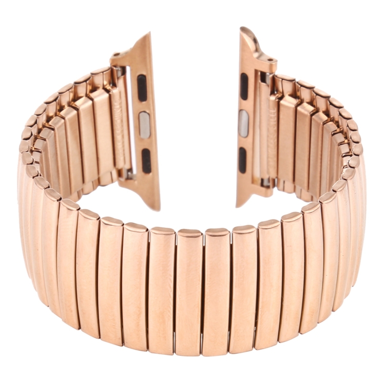

Elastic Aluminum Watchband For Apple Watch Series 6 & SE & 5 & 4 44mm / 3 & 2 & 1 42mm(Rose Gold)