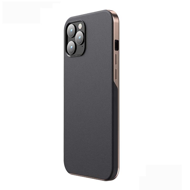 

JOYROOM JR-BP750 Paul Series Electroplating Leather Shockproof Protective Case For iPhone 12 Mini(Black)