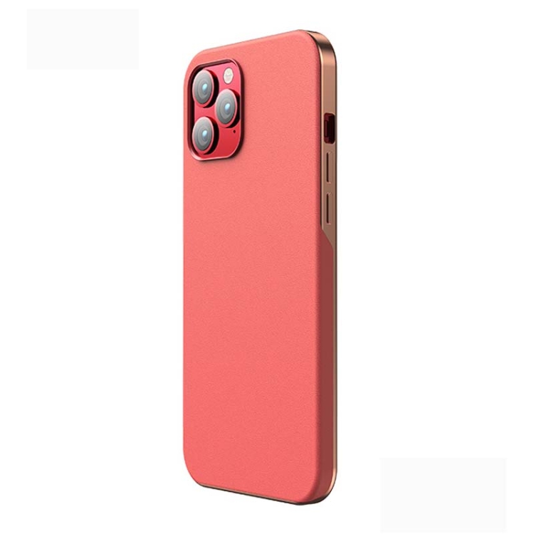 

JOYROOM JR-BP751 Paul Series Electroplating Leather Shockproof Protective Case For iPhone 12 / 12 Pro(Red)