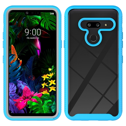 

For LG G8 ThinQ Starry Sky Solid Color Series Shockproof PC + TPU Protective Case(Light Blue)
