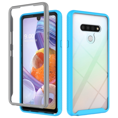 

For LG Stylo 6 Starry Sky Solid Color Series Shockproof PC + TPU Protective Case(Light Blue)