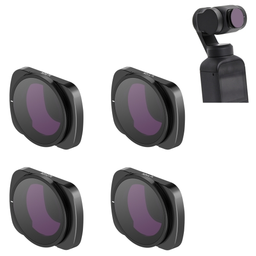 

STARTRC 1108493 4 In 1 ND8PL + ND16PL + ND32PL + ND64PL Adjustable Lens Filter Set for DJI OSMO Pocket 2