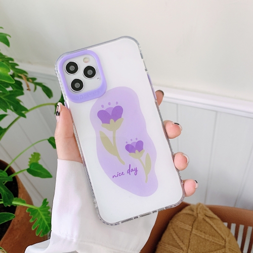 

Tulip Pattern Shockproof Protective Case For iPhone 12 / 12 Pro