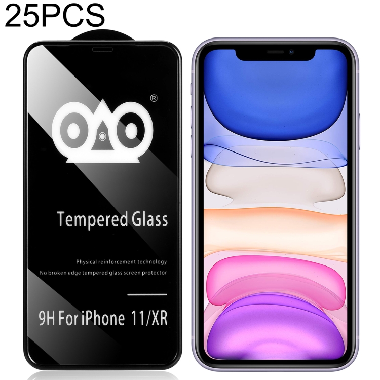 

25 PCS Shockproof Anti-breaking Edge Airbag Tempered Glass Film For iPhone XR