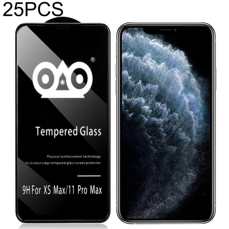 

25 PCS Shockproof Anti-breaking Edge Airbag Tempered Glass Film For iPhone XS Max