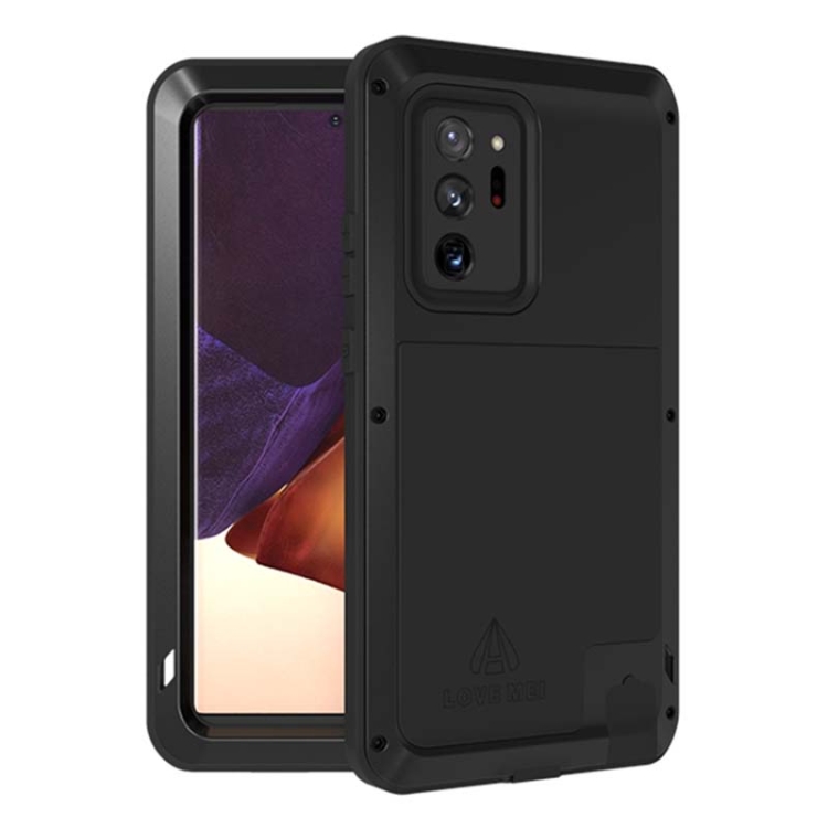 

For Samsung Galaxy Note 20 Ultra LOVE MEI Metal Shockproof Waterproof Dustproof Protective Case without Glass(Black)
