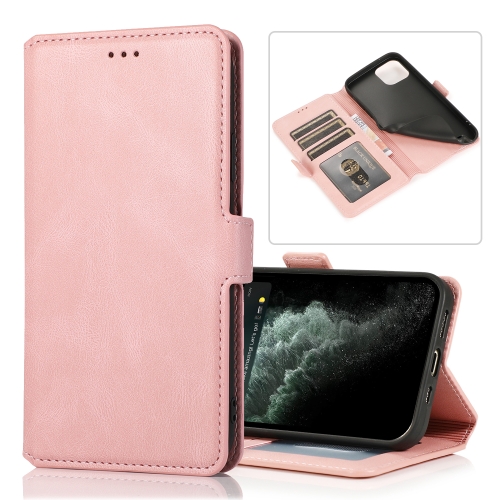 

Retro Magnetic Closing Clasp Horizontal Flip Leather Case with Holder & Card Slots & Photo Frame & Wallet For iPhone 12 Pro Max(Rose Gold)