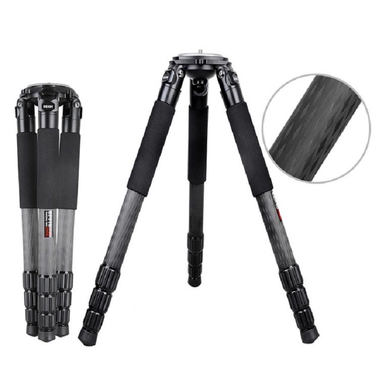 

BEXIN ST424C Rugged Camcorder Photographic Carbon Fiber Big Tripod, Max Tube: 40mm