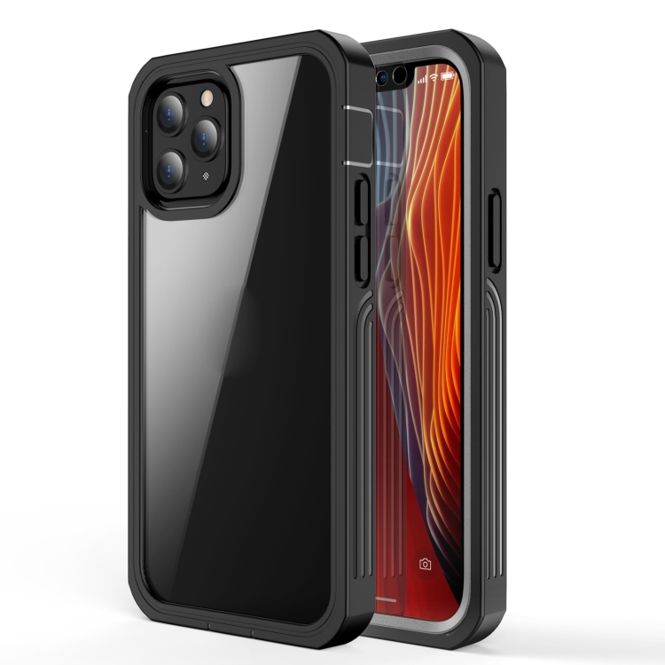 

Waterproof Dustproof Shockproof Transparent Acrylic Protective Case For iPhone 12 mini(Black)