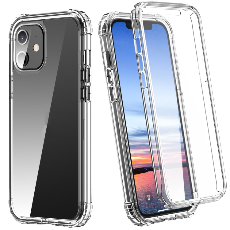 

Front and Back Transparent Four-corner Three-proof Case For iPhone 12 mini(Transparent)