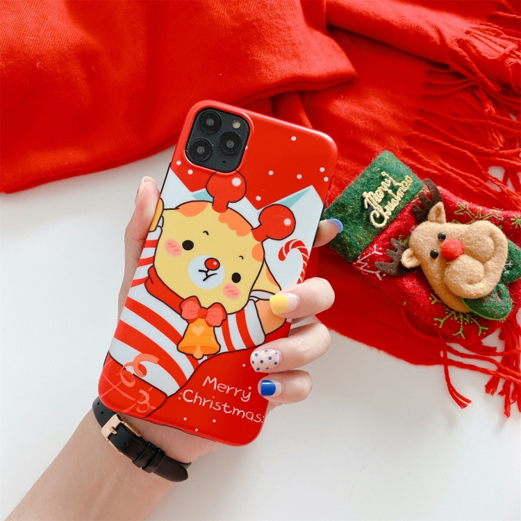

Christmas Cartoon Pattern TPU Protective Case For iPhone 12 Pro(Elk)