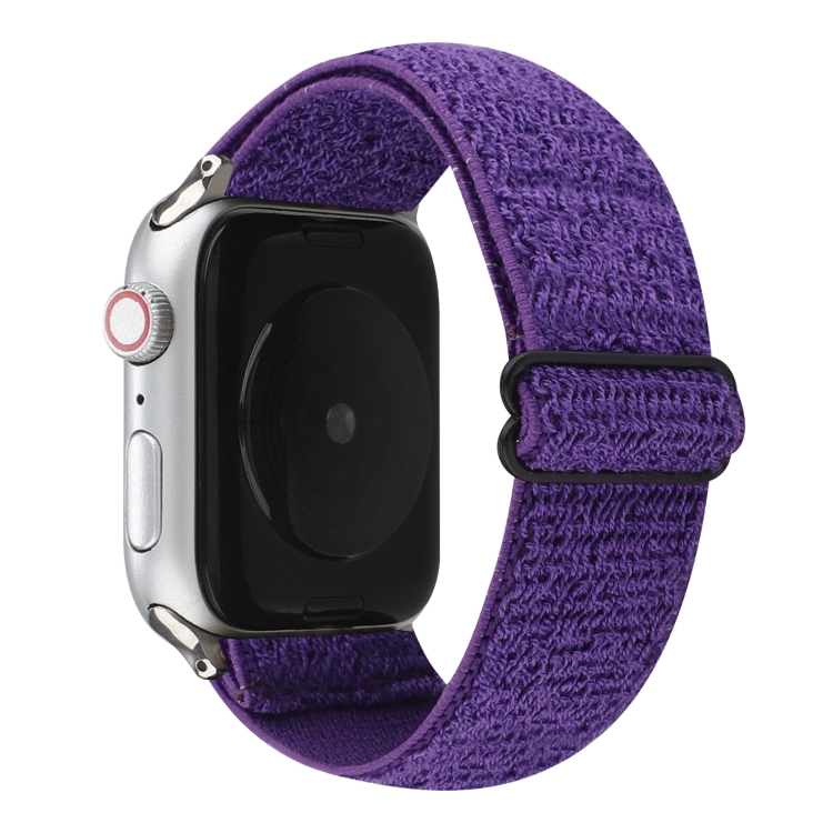

Solid Color Nylon Watchband For Apple Watch Series 6 & SE & 5 & 4 40mm / 3 & 2 & 1 38mm(Purple)