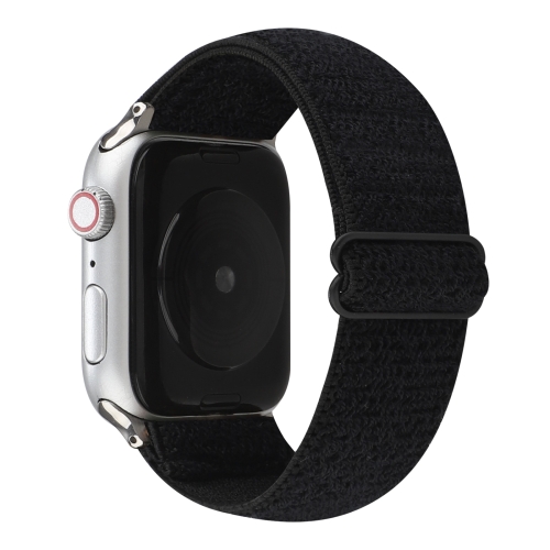 

Solid Color Nylon Watchband For Apple Watch Series 6 & SE & 5 & 4 44mm / 3 & 2 & 1 42mm(Black)