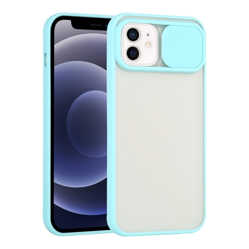 

Sliding Camera Cover Design TPU Protective Case For iPhone 12 mini(Sky Blue)