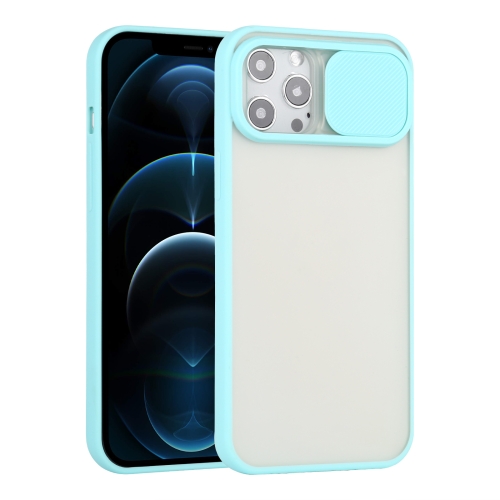 

Sliding Camera Cover Design TPU Protective Case For iPhone 12 Pro Max(Sky Blue)