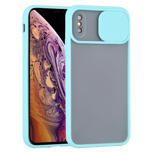 

Sliding Camera Cover Design TPU Protective Case For iPhone XS Max(Sky Blue)