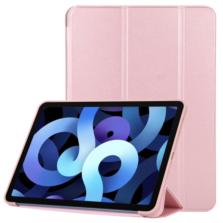 TPU Three-fold Horizontal Flip Smart Leather Case with Sleep / Wake-up Function & Holder For iPad Air (2020) 10.9(Rose Gold)
TPU Three-fold Horizontal Flip Smart Leather Case with Sleep / Wake-up Function & Holder For iPad Air (2020) 10.9(Rose Gold)