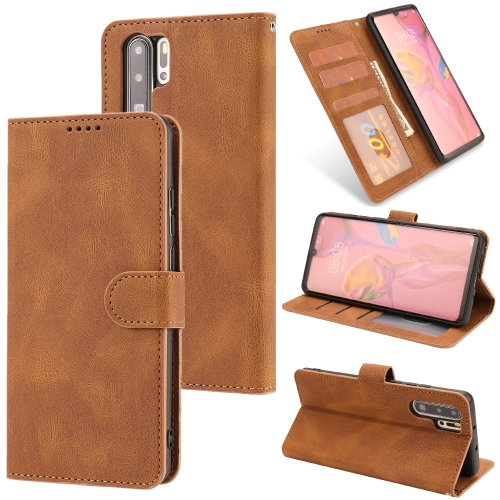 

For Huawei P30 Pro Fantasy Classic Skin-feel Calfskin Texture Magnetic Buckle Horizontal Flip PU Leather Case with Holder & Card Slot & Wallet(Brown)