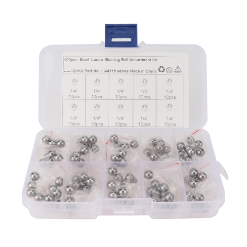 

100 PCS Car / Motorcycle 1/4 inch High Precision G25 Bearing Steel Ball