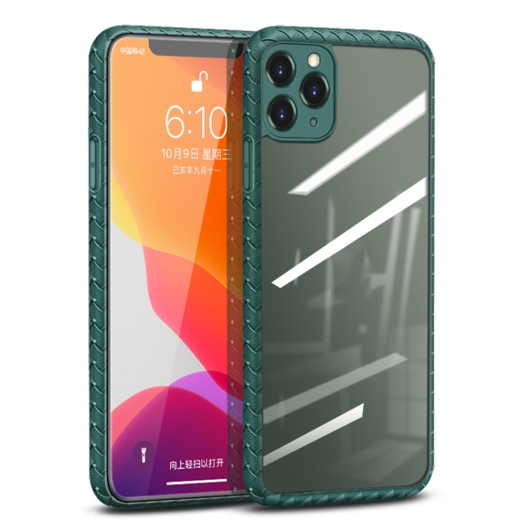 

Lige Series Shockproof Transparent PC + TPU Protective Case For iPhone 12 Pro Max(Dark Green)