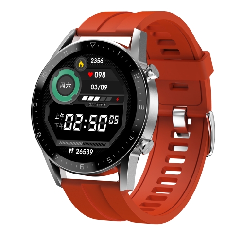 

DT92 1.3 inch IPS Color Screen IP68 Waterproof Business Sports Smart Watch, Support Sleep Monitor / Heart Rate Monitor / Blood Pressure Monitoring, Style:Silicone Strap(Red)