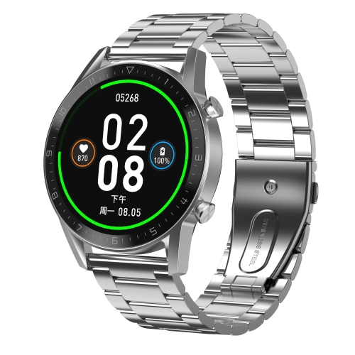 

DT92 1.3 inch IPS Color Screen IP68 Waterproof Business Sports Smart Watch, Support Sleep Monitor / Heart Rate Monitor / Blood Pressure Monitoring, Style:Steel Strap(Silver)