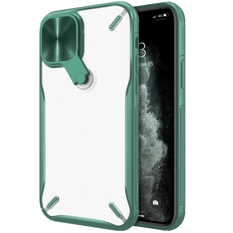 

NILLKIN Cyclops PC + TPU Protective Case with Movable Stand For iPhone 12 mini(Green)