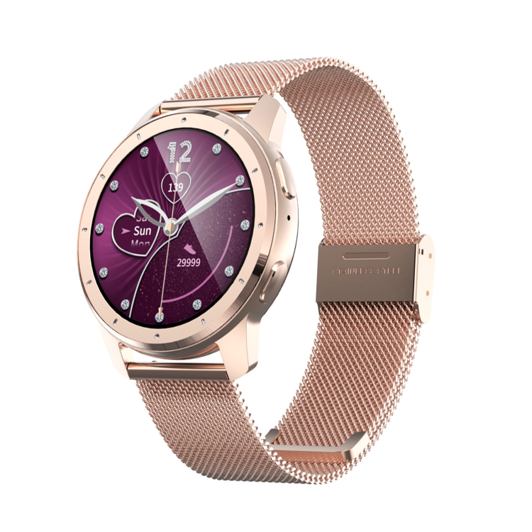 

MX11 1.28 inch IPS Color Screen IP68 Waterproof Smart Watch, Support Sleep Monitor / Heart Rate Monitor / Blood Pressure Monitoring, Style:Steel Strap(Rose Gold)
