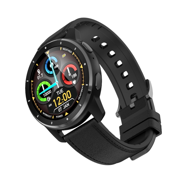 

MX11 1.28 inch IPS Color Screen IP68 Waterproof Smart Watch, Support Sleep Monitor / Heart Rate Monitor / Blood Pressure Monitoring, Style:Leather Strap(Black)