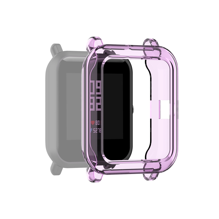 

For Amazfit Pop Half-coverage TPU Protective Case Cover(Purple)