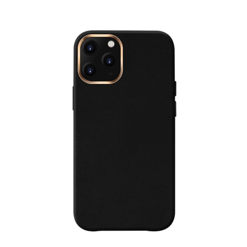 

Mutural Shockproof PU+PC+Microfiber+Metal Frame Protective Case For iPhone 12 / 12 Pro(Black)