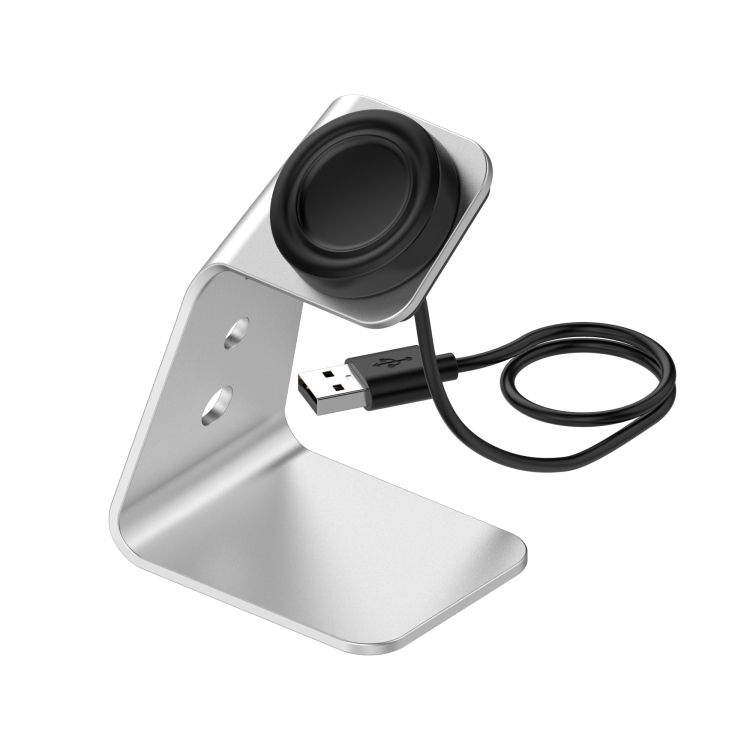 

For Samsung R800 / Galaxy Watch Universal Aluminum Alloy Magnetic Charger Holder with Chip Protection, Support Fast Charging(Silver)