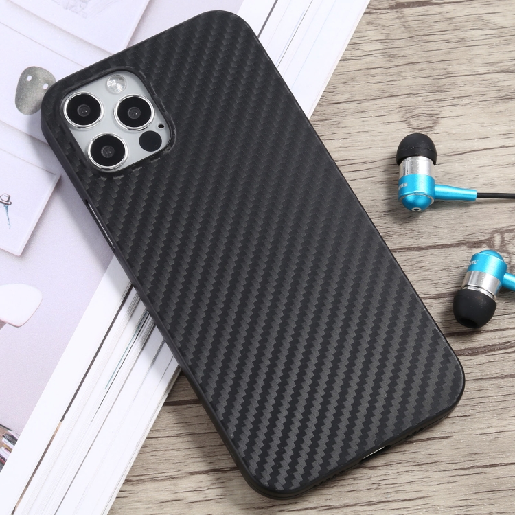

Carbon Fiber Texture PP Protective Case For iPhone 12 Pro Max(Black)