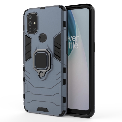 

For OnePlus Nord N10 5G PC + TPU Shockproof Protective Case with Magnetic Ring Holder(Blue)