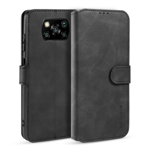 

For Xiaomi Poco X3 NFC DG.MING Retro Oil Side Horizontal Flip Case with Holder & Card Slots & Wallet(Black)