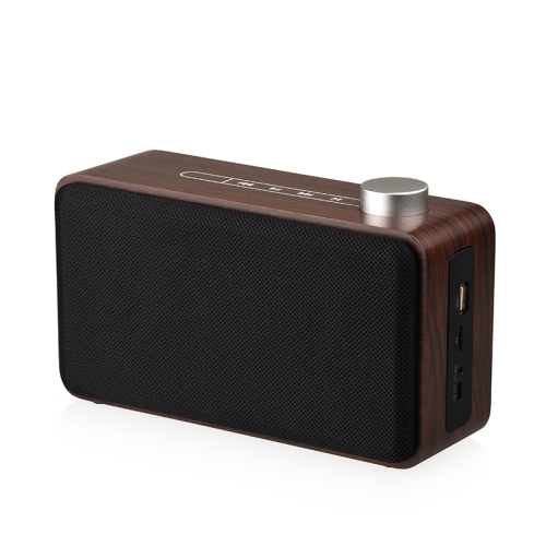 

W5A Subwoofer Fabric Wooden Touch Bluetooth Speaker, Support TF Card & U Disk & 3.5mm AUX(Walnut)