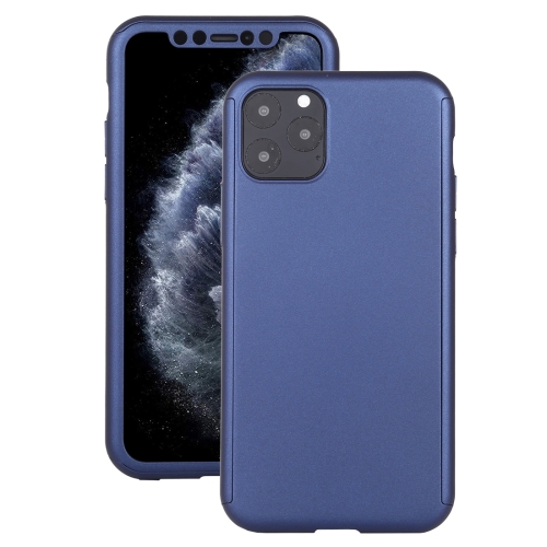 

Shockproof PC Full Coverage Protective Case with Tempered Glass Film For iPhone 12 / 12 Pro(Blue)