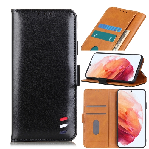 

For Samsung Galaxy S30 3-Color Pearl Texture Magnetic Buckle Horizontal Flip PU Leather Case with Card Slots & Wallet & Holder(Black)