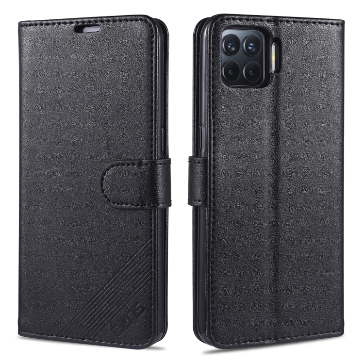 

For OPPO F17 Pro / A93 AZNS Sheepskin Texture Horizontal Flip Leather Case with Holder & Card Slots & Wallet(Black)
