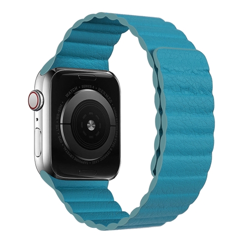 

Two Loop Magnetic Replacement Strap Watchband For Apple Watch Series 6 & SE & 5 & 4 44mm / 3 & 2 & 1 42mm(Cape Blue)