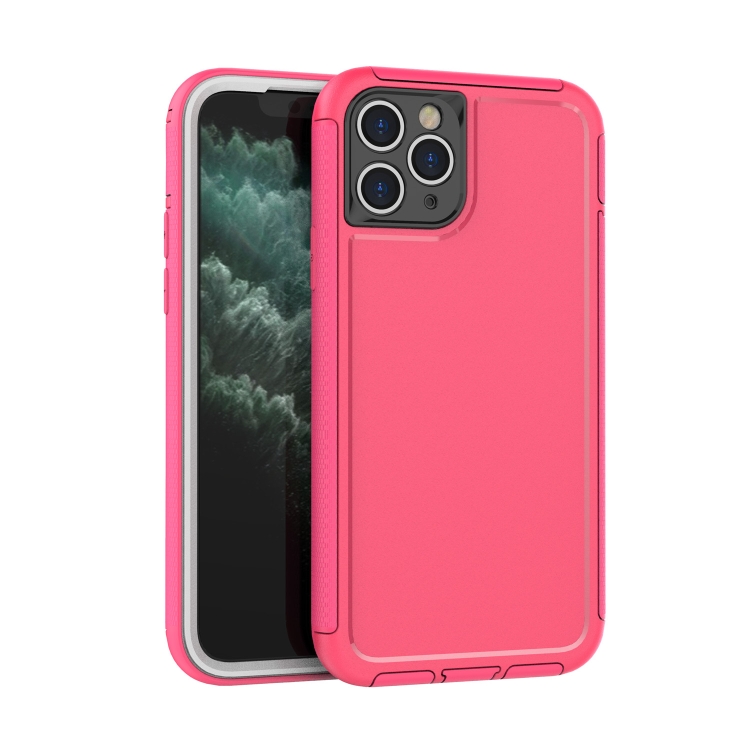 

360 All-inclusive Shockproof Precise Hole PC + TPU Protective Case For iPhone 11 Pro Max(Rose Red)