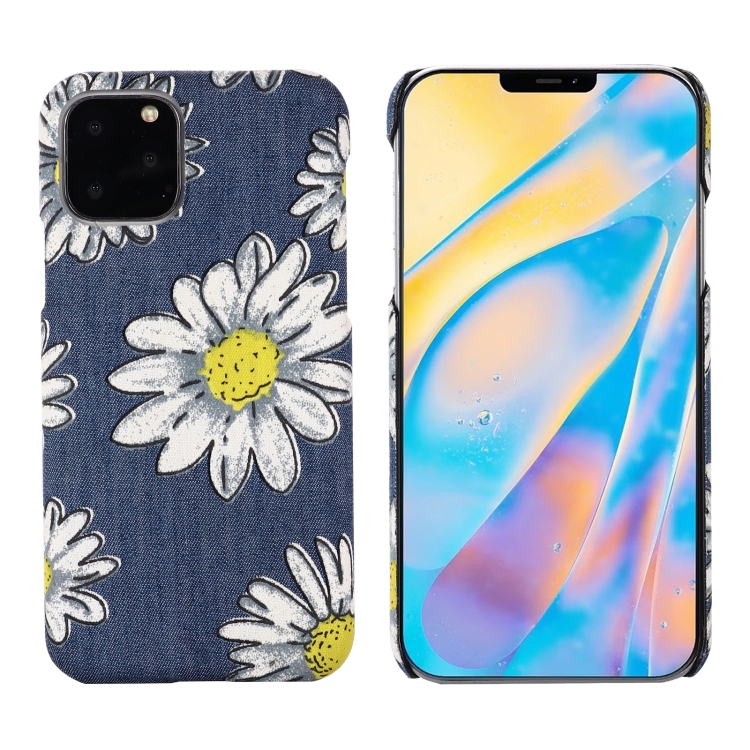 

PC + Denim Texture Printing Protective Case For iPhone12 mini(White Cherysanthemum)