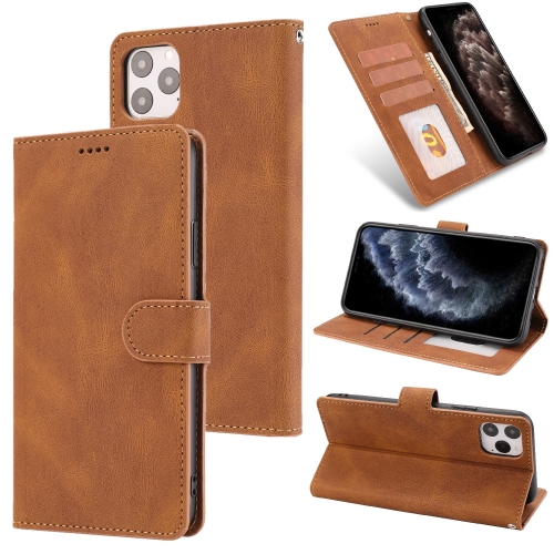 

Fantasy Classic Skin-feel Calfskin Texture Magnetic Buckle Horizontal Flip PU Leather Case with Holder & Card Slot & Wallet For iPhone 12 Pro Max(Brown)