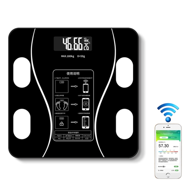 

Household Smart Body Fat Electronic Weighing Scale, Battery Version (Black)