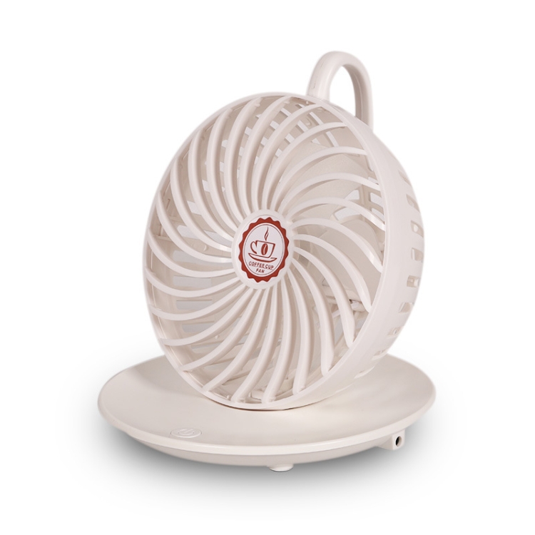 

BD-03 Coffee Cup Shape USB Charging Fan (White)