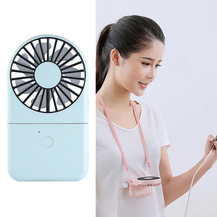

QD-F1 Mini Folding Neck Powerbank Electric Fan, with 3 Speed Control(Green)